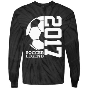 Football 6th Birthday Soccer Legend 2017 Tie-Dye Long Sleeve Shirt