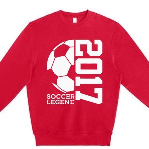 Football 6th Birthday Soccer Legend 2017 Premium Crewneck Sweatshirt