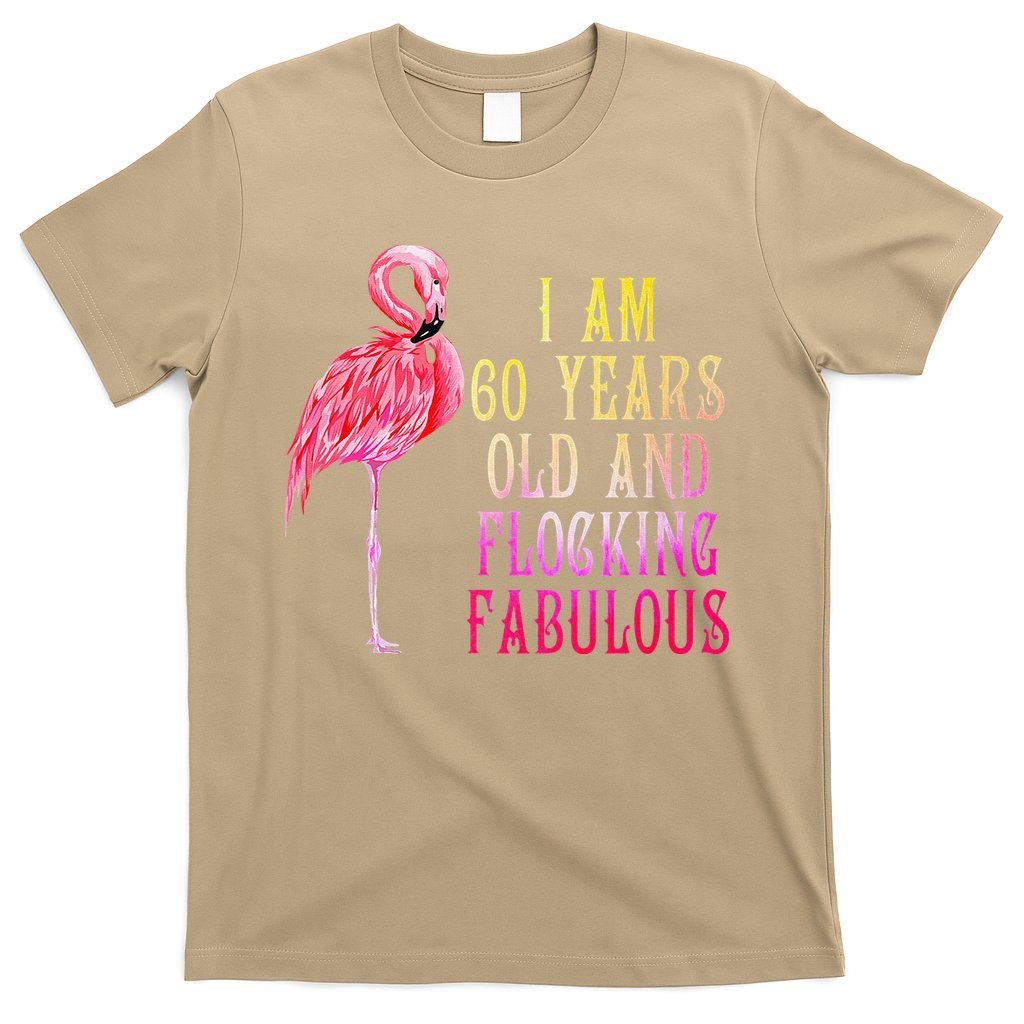 Funny 60th Birthday Pink Watercolor Flamingo 60 Year T-Shirt