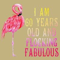 Funny 60th Birthday Pink Watercolor Flamingo 60 Year T-Shirt
