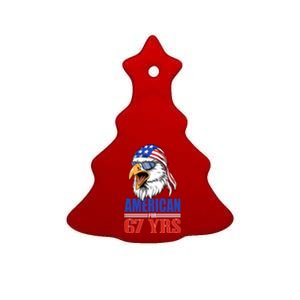 Funny 67th Birthday Gift Usa Eagle Patriotic Gift Ceramic Tree Ornament