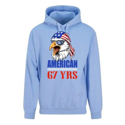 Funny 67th Birthday Gift Usa Eagle Patriotic Gift Unisex Surf Hoodie