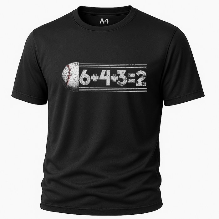 Funny 6+4+3=2 Baseball Cooling Performance Crew T-Shirt