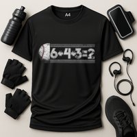 Funny 6+4+3=2 Baseball Cooling Performance Crew T-Shirt