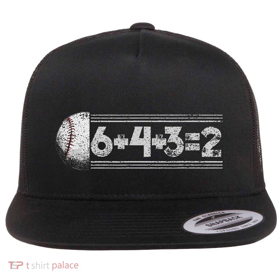 Funny 6+4+3=2 Baseball Flatbill Hat