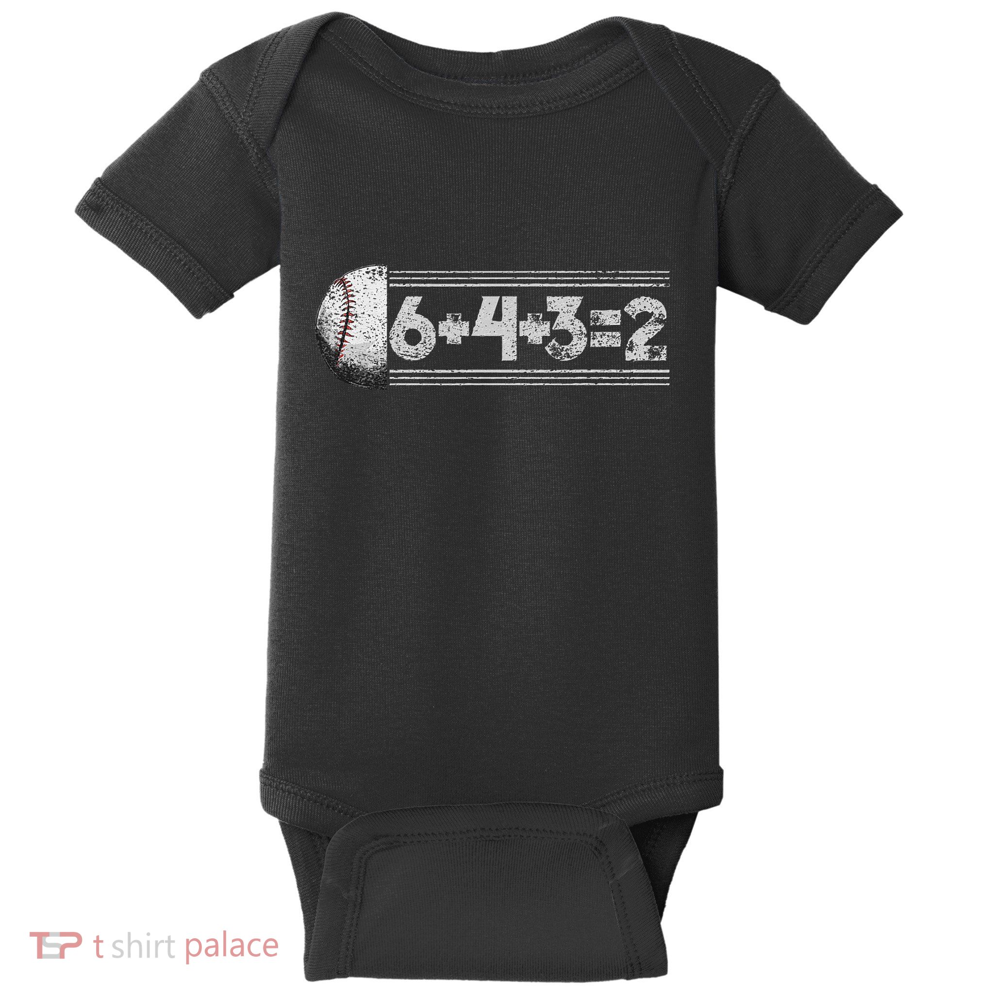 Funny 6+4+3=2 Baseball Baby Bodysuit