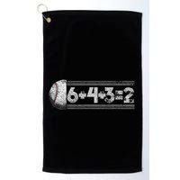 Funny 6+4+3=2 Baseball Golf Towel