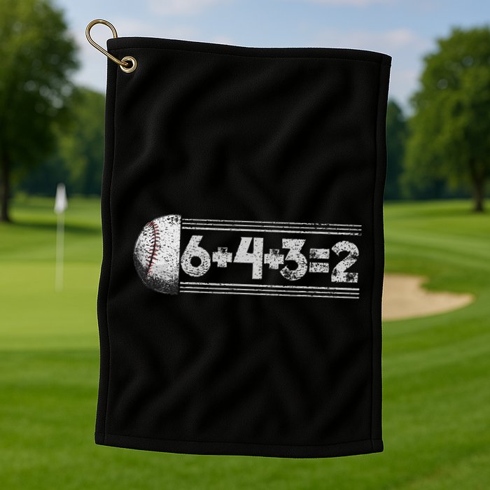 Funny 6+4+3=2 Baseball Golf Towel