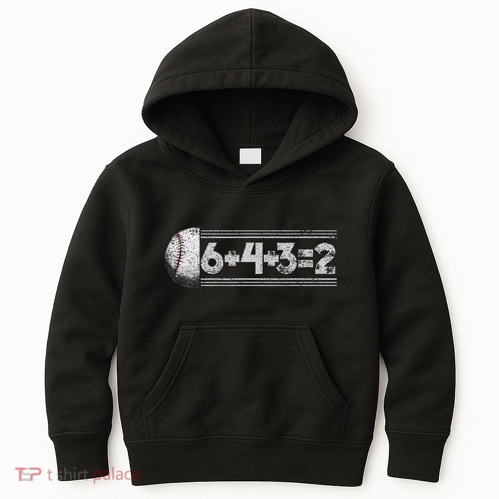 Funny 6+4+3=2 Baseball Kids Hoodie