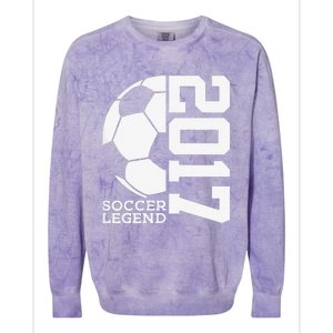 Football 6th Birthday Soccer Legend 2017 Colorblast Crewneck Sweatshirt