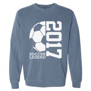 Football 6th Birthday Soccer Legend 2017 Garment-Dyed Sweatshirt