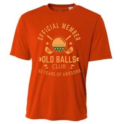 Funny 60th Birthday Old Balls Club 60 Year Old Golfer Cooling Performance Crew T-Shirt