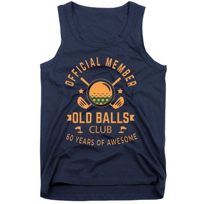 Funny 60th Birthday Old Balls Club 60 Year Old Golfer Tank Top