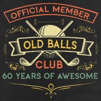 Funny 60th Birthday Old Balls Club 60 Year Old Golfer Adult Drive Performance Visor