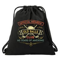 Funny 60th Birthday Old Balls Club 60 Year Old Golfer Drawstring Bag