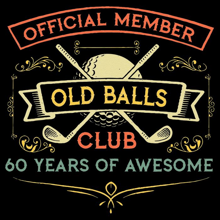Funny 60th Birthday Old Balls Club 60 Year Old Golfer Drawstring Bag