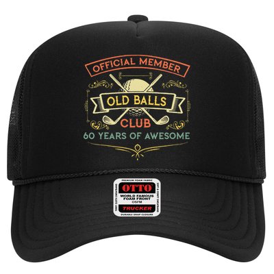 Funny 60th Birthday Old Balls Club 60 Year Old Golfer Trucker Hat