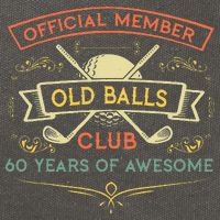 Funny 60th Birthday Old Balls Club 60 Year Old Golfer Cotton Canvas Backpack