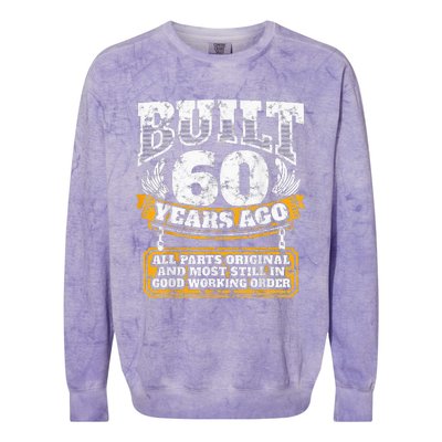 Funny 60th Birthday Bday Gift Saying Age 60 Year Joke Colorblast Crewneck Sweatshirt