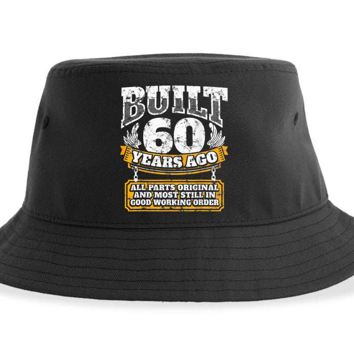 Funny 60th Birthday Bday Gift Saying Age 60 Year Joke Sustainable Bucket Hat