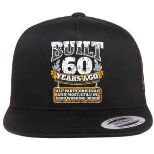 Funny 60th Birthday Bday Gift Saying Age 60 Year Joke Flat Bill Trucker Hat