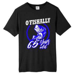 Funny 65th Birthday Fishing Fisherman 65 Years Old Gift Tall Fusion ChromaSoft Performance T-Shirt