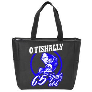 Funny 65th Birthday Fishing Fisherman 65 Years Old Gift Zip Tote Bag