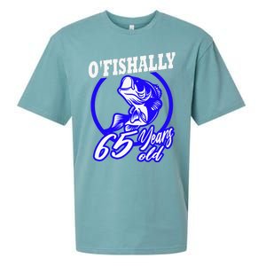 Funny 65th Birthday Fishing Fisherman 65 Years Old Gift Sueded Cloud Jersey T-Shirt