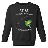 Funny 65th Birthday Gift 65YearOld Fisherman Fishing Toddler Sweatshirt