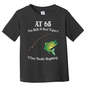 Funny 65th Birthday Gift 65YearOld Fisherman Fishing Toddler T-Shirt