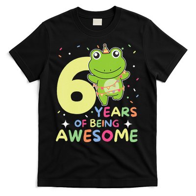 Frog 6th Birthday For Six Years Old T-Shirt