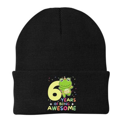 Frog 6th Birthday For Six Years Old Beanie