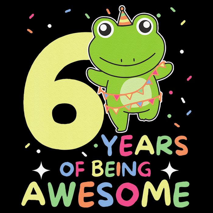 Frog 6th Birthday For Six Years Old 16 in Basic Backpack