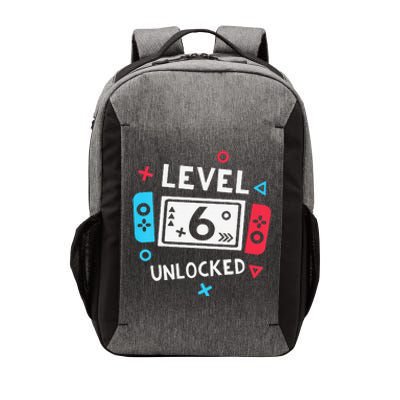 Funny 6th Birthday Level 6 Unlocked Video Game Party Vector Backpack