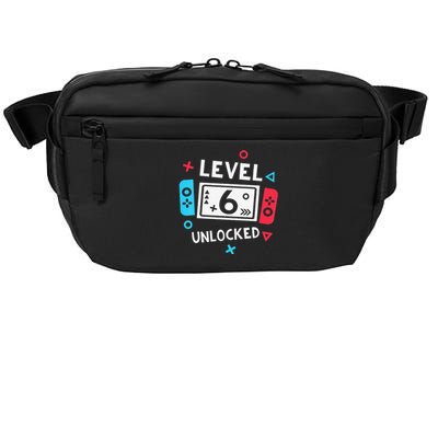 Funny 6th Birthday Level 6 Unlocked Video Game Party Crossbody Pack