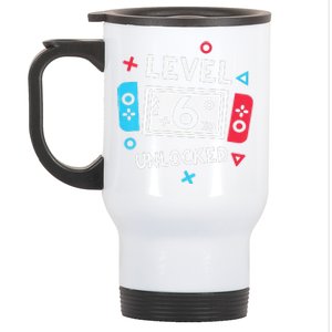 Funny 6th Birthday Level 6 Unlocked Video Game Party Stainless Steel Travel Mug