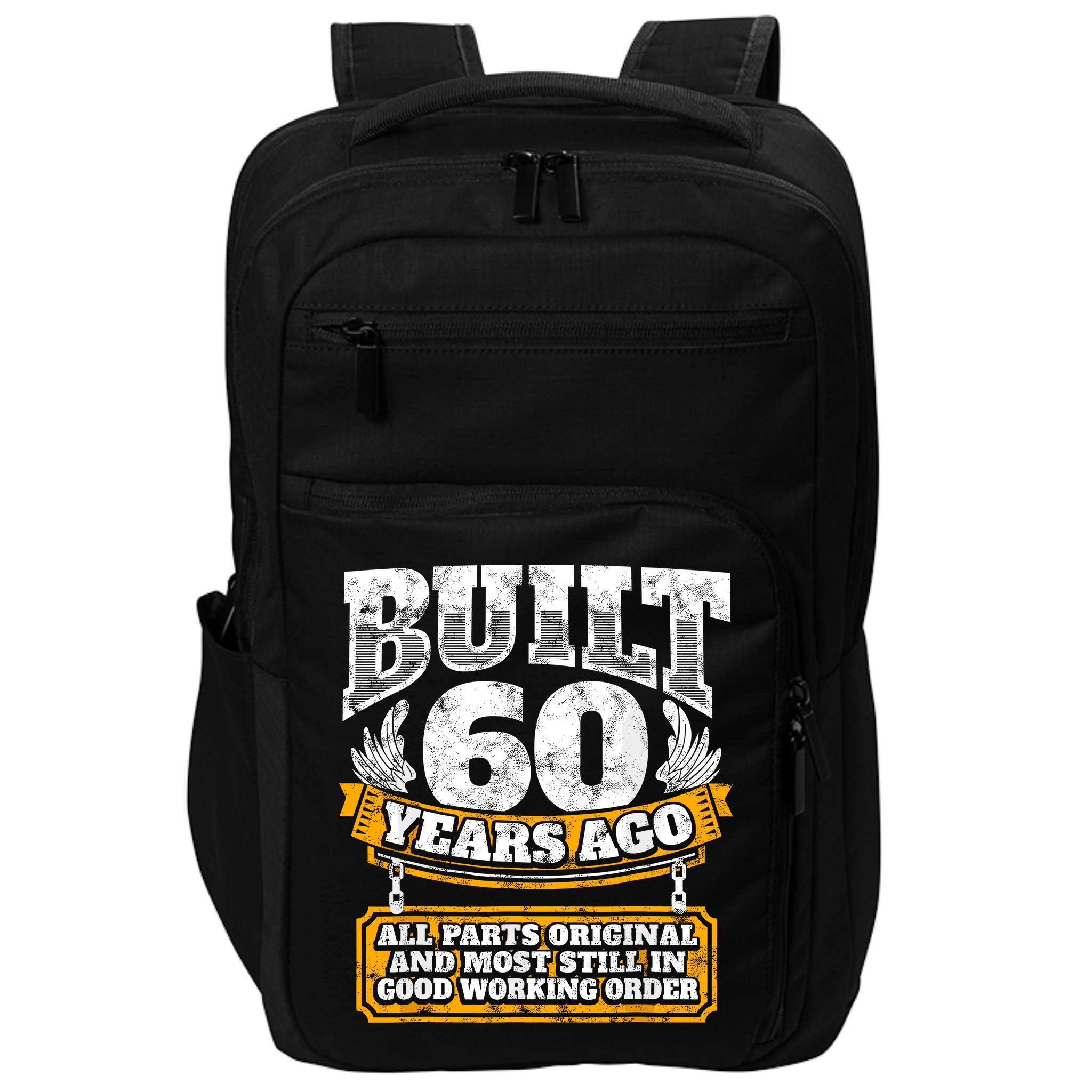 Funny 60th Birthday Bday Gift Saying Age 60 Year Joke Impact Tech Backpack
