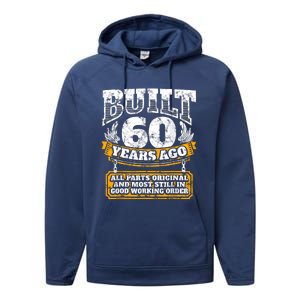 Funny 60th Birthday Bday Gift Saying Age 60 Year Joke Performance Fleece Hoodie