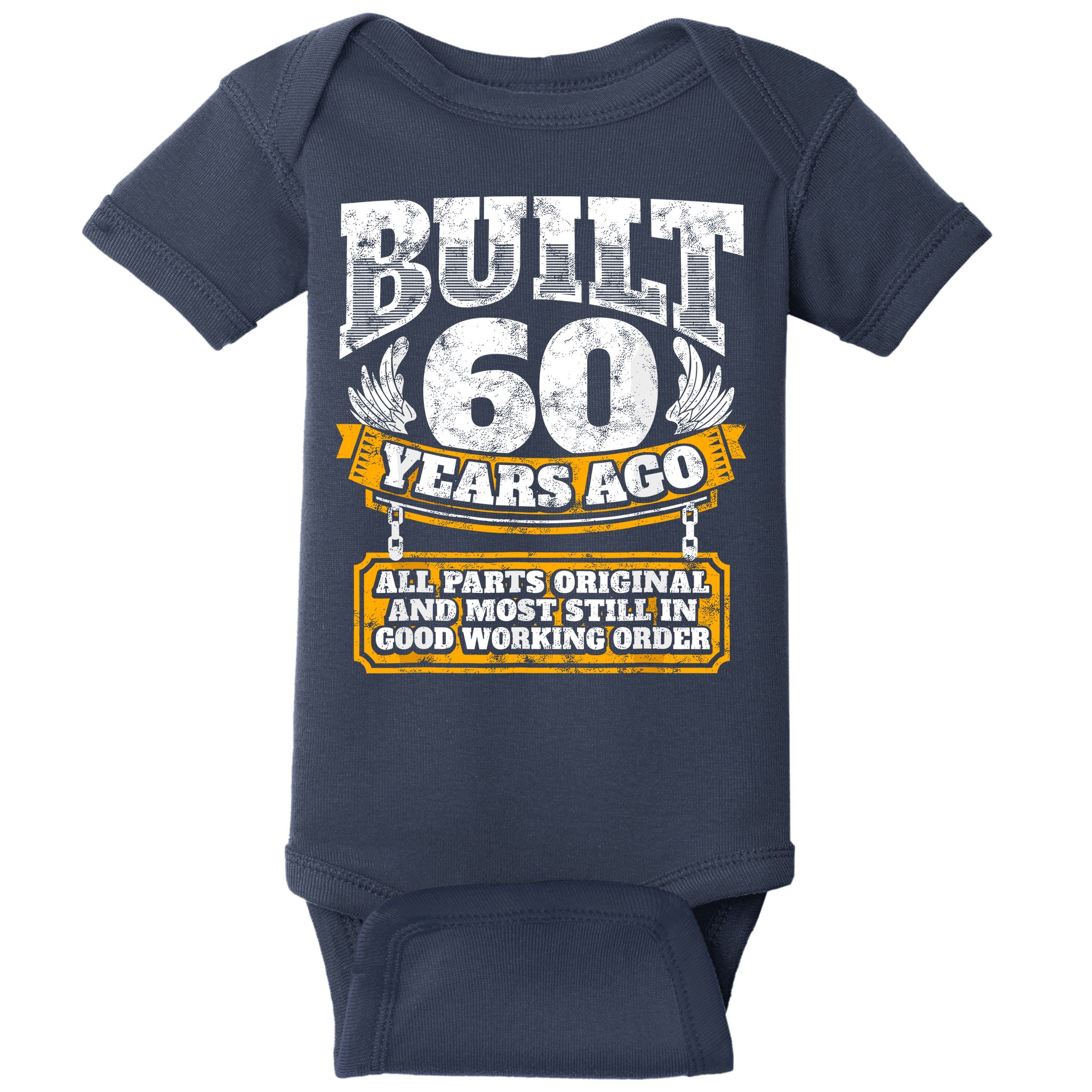 Funny 60th Birthday Bday Gift Saying Age 60 Year Joke Baby Bodysuit