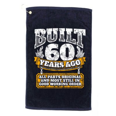 Funny 60th Birthday Bday Gift Saying Age 60 Year Joke Platinum Collection Golf Towel