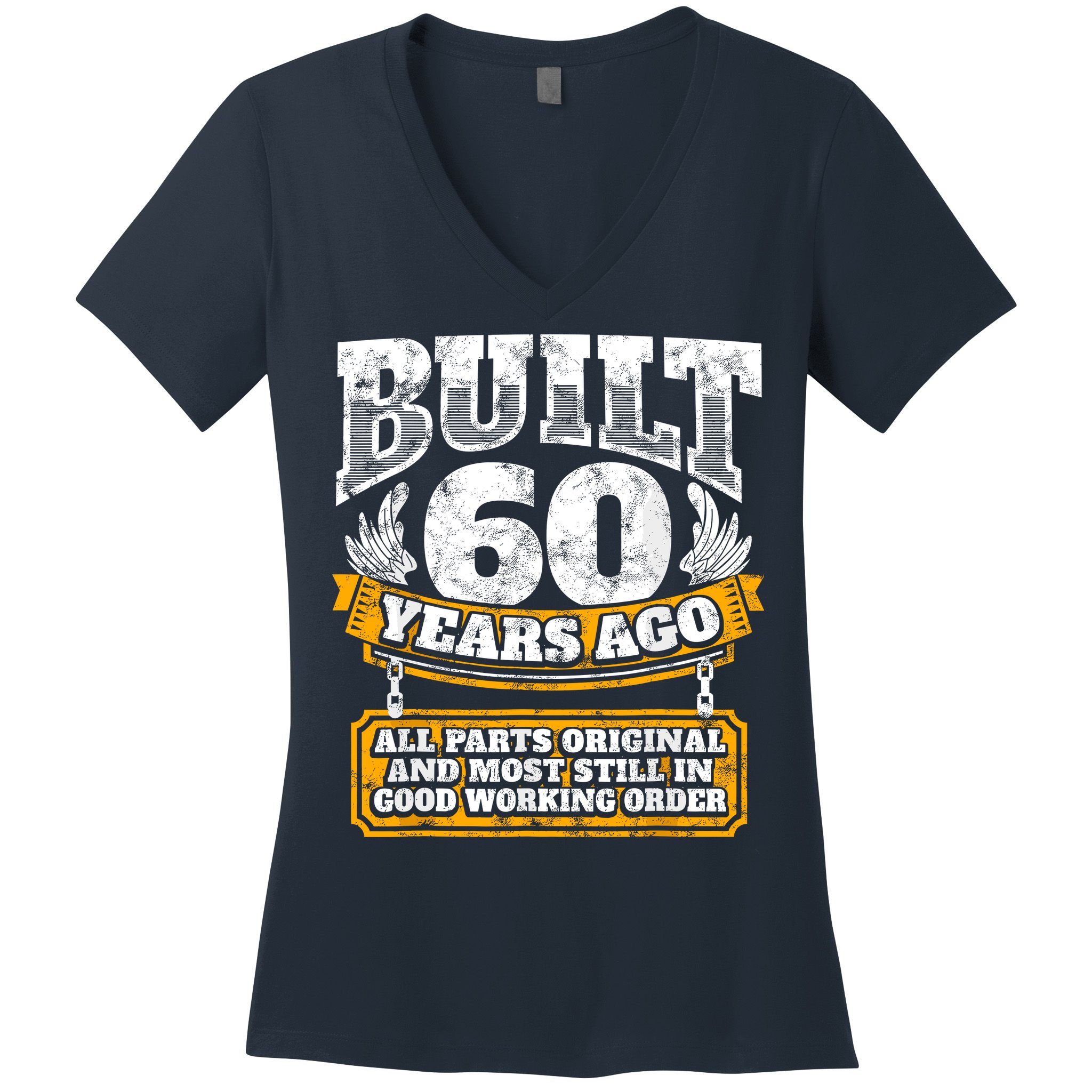 Funny 60th Birthday Bday Gift Saying Age 60 Year Joke Women's V-Neck T-Shirt
