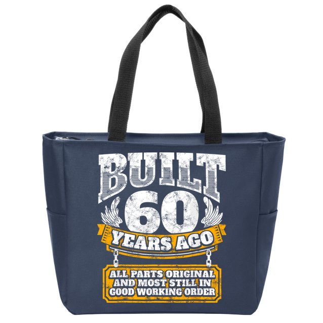 Funny 60th Birthday Bday Gift Saying Age 60 Year Joke Zip Tote Bag