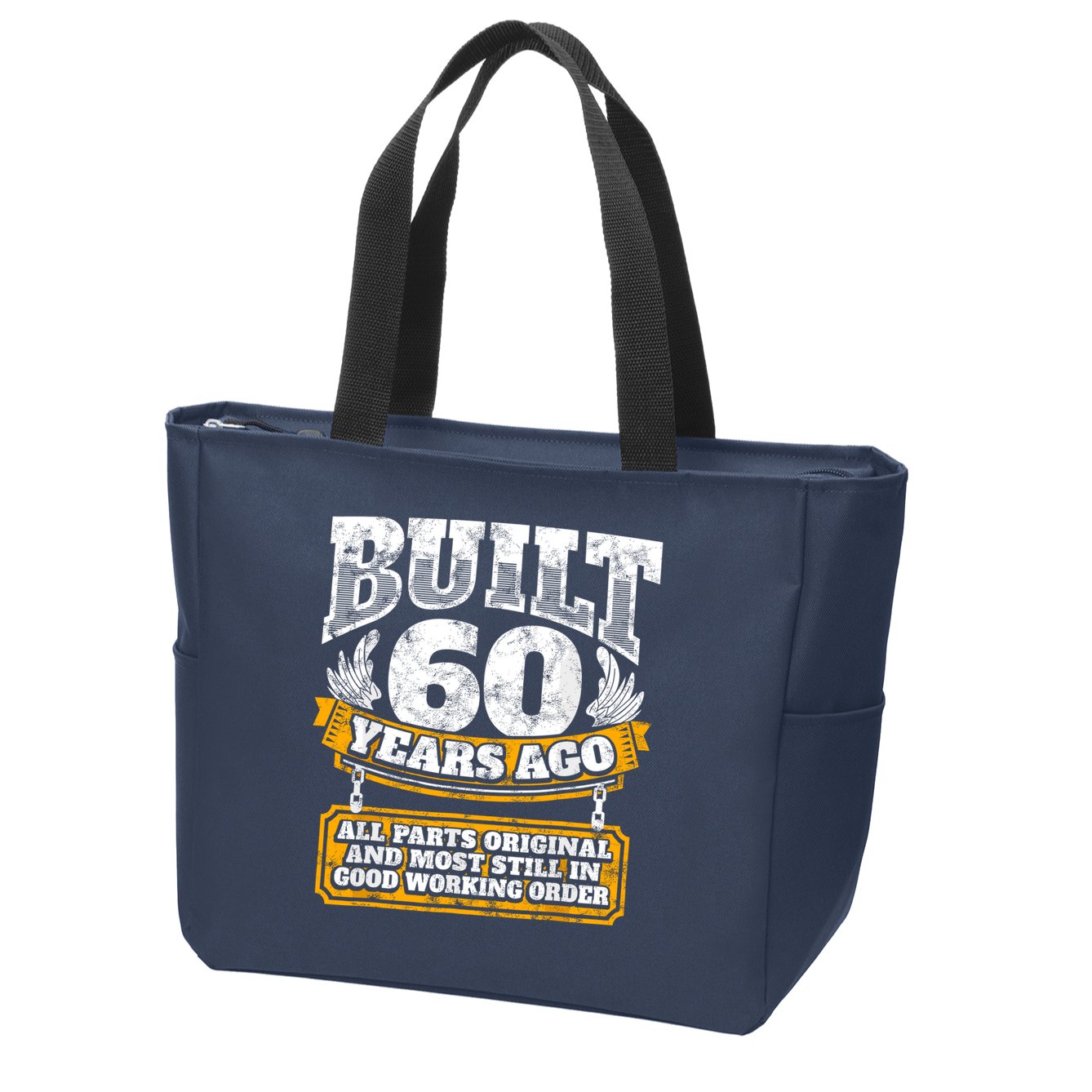 Funny 60th Birthday Bday Gift Saying Age 60 Year Joke Zip Tote Bag