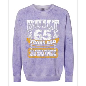 Funny 65th Birthday Shirt B-Day Gift Saying Age 65 Year Joke Colorblast Crewneck Sweatshirt