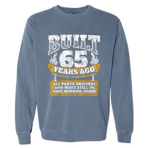 Funny 65th Birthday Shirt B-Day Gift Saying Age 65 Year Joke Garment-Dyed Sweatshirt