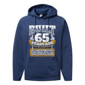 Funny 65th Birthday Shirt B-Day Gift Saying Age 65 Year Joke Performance Fleece Hoodie