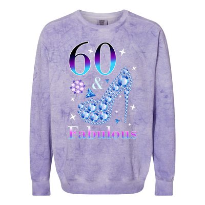 Fun 60th Birthday Fabulous Lady Gift Design Colorblast Crewneck Sweatshirt