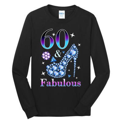 Fun 60th Birthday Fabulous Lady Gift Design Tall Long Sleeve T-Shirt