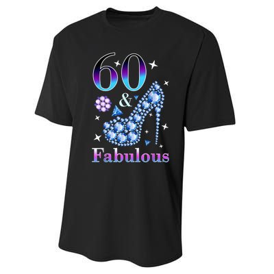 Fun 60th Birthday Fabulous Lady Gift Design Performance Sprint T-Shirt