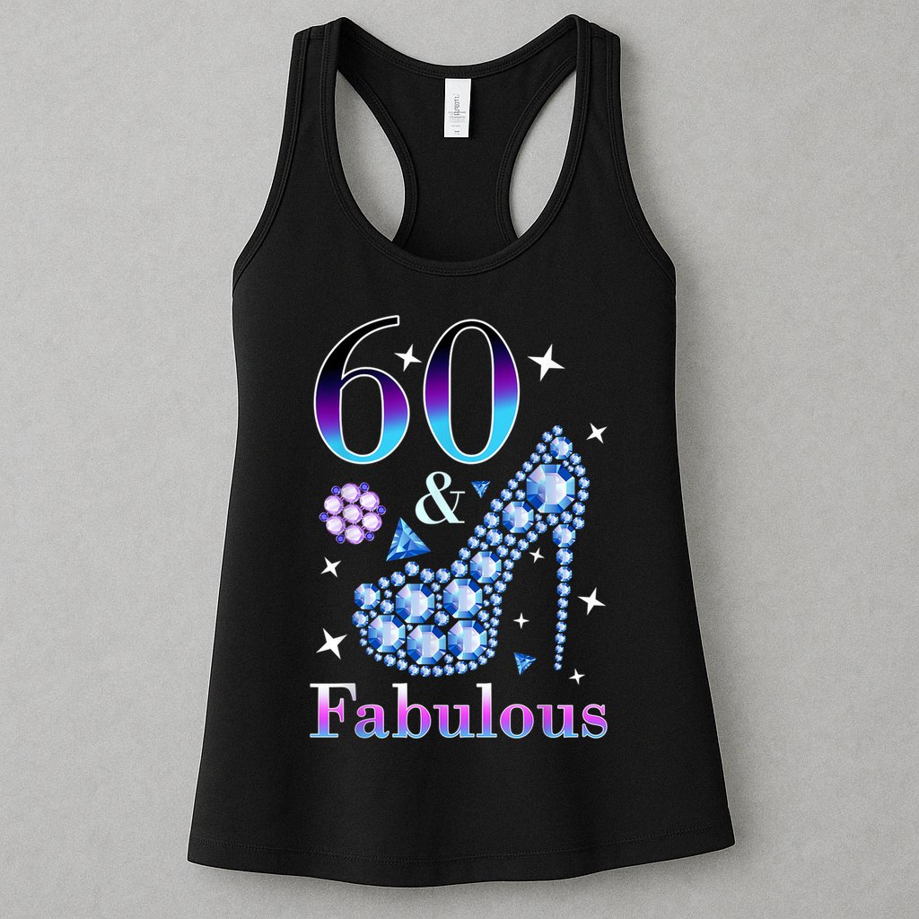 Fun 60th Birthday Fabulous Lady Gift Design Womens Tank Top